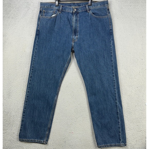 Levis 511 Mens Straight Leg Jeans 44X34 Blue 5 Pocket Red Tab Dark Washed NEW
